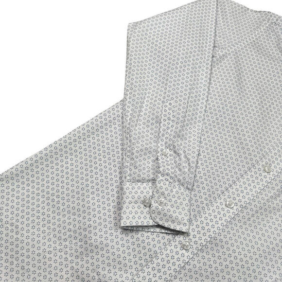 NWT Scotch & Soda Amsterdam Dress Shirt Sz 15.5 32/33 Geometric Blue Multi $180 - Picture 7 of 11